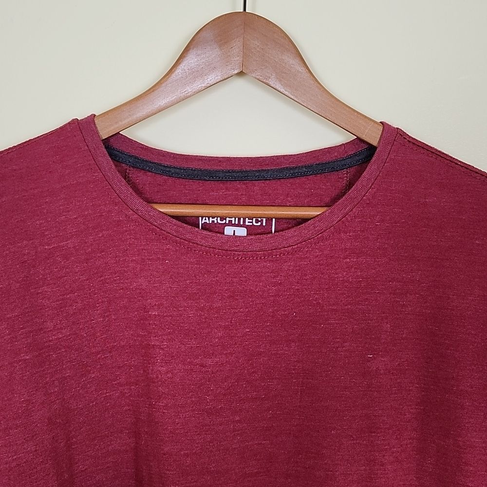 Architect Men's Red Short Sleeve Crew Neck Casual T-Shirt/Top, Size L (Large)